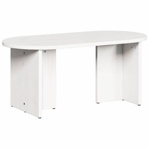 vidaXL Table basse Blanc 80 x 39,5 x 35 cm Bois de pin massif