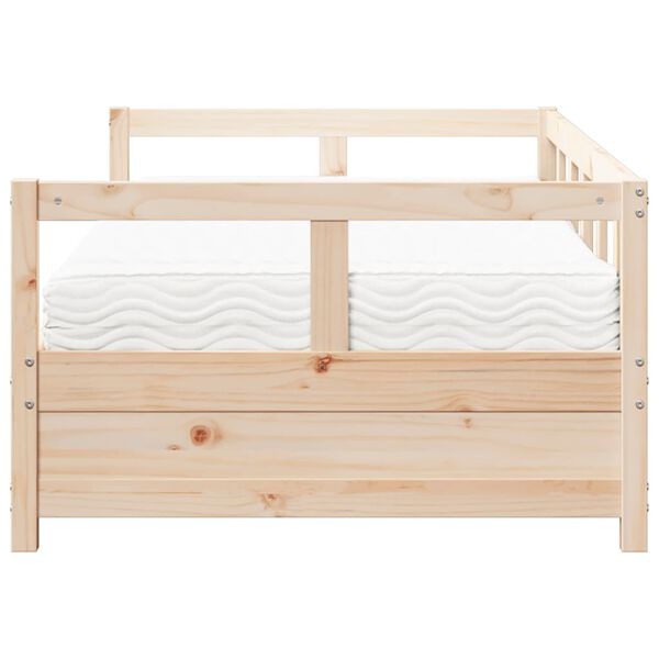 vidaXL Lit de jour avec matelas 80x200 cm bois de pin massif
