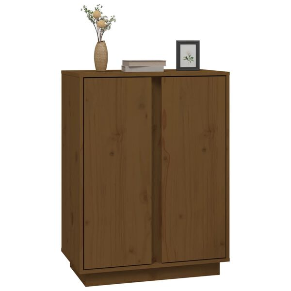 vidaXL Buffet Marron miel 60x35x80 cm Bois massif de pin