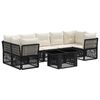 vidaXL Ensemble de canap&eacute; de jardin 8 pc Noir polyrotin