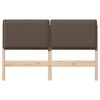 vidaXL T&ecirc;te de lit capitonn&eacute;e Gris Naturel et Clair 160 cm Pin massif