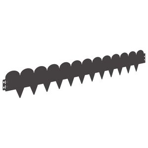 vidaXL Bordure de pelouse &agrave; dessus pointu et arrondi 10 pc 103x15cm