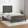 vidaXL Cadre de lit sans matelas gris fonc&eacute; 120x190 cm velours