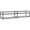 vidaXL Meuble TV transparent 200x40x40,5 cm verre tremp&eacute;