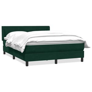 vidaXL Sommier &agrave; lattes de lit et matelas vert fonc&eacute; 160x220cm velours