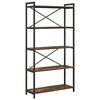vidaXL &Eacute;tag&egrave;re 80 x 30 x 155 cm Bois d'ing&eacute;nierie Ch&ecirc;ne fum&eacute;