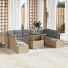 vidaXL Ensemble de canap&eacute; de jardin 10 pcs beige et gris clair