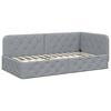 vidaXL Cadre de lit d'angle Gris clair 90 x 200 cm tissu