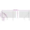 vidaXL Cl&ocirc;ture &agrave; mailles losang&eacute;es avec ancrage anthracite 0,8x25 m