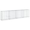 vidaXL Panier gabion avec couvercle 400x50x100 cm fer galvanis&eacute;