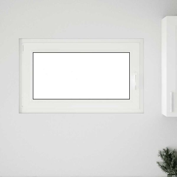 vidaXL Fenêtre de sous-sol« RISOR » 100 x 70 cm oscillo-battante DIN gauche blanche