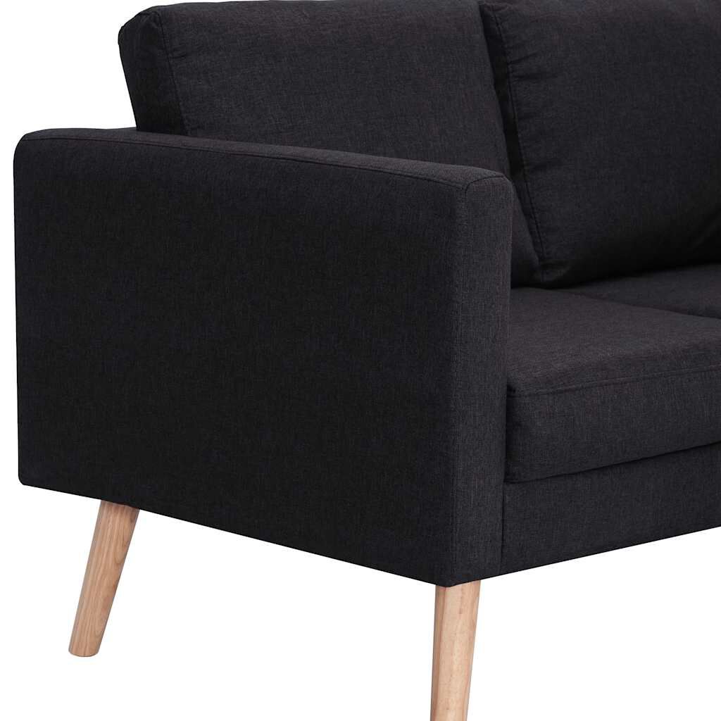 Canapé 3 Places Velours Noir VidaXL - Moderne Et Confortable - Pour Salon, Séjour Ou Balcon - 10