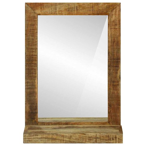 vidaXL Miroir de salle de bain Marron Bois de mangue massif