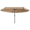 vidaXL Parasol de jardin Taupe et Noir 395 x 395 x 245 cm