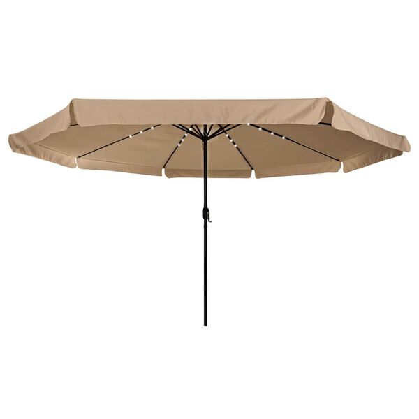 vidaXL Parasol de jardin Taupe et Noir 395 x 395 x 245 cm