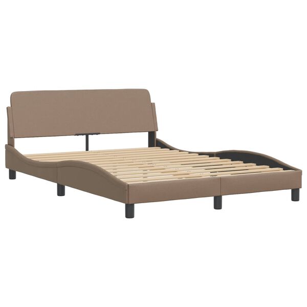 vidaXL Lit avec matelas Zadar cappuccino 160x200 cm similicuir