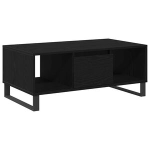 vidaXL Table basse Ch&ecirc;ne noir 90 x 50 x 36.5 cm Bois d'ing&eacute;nierie
