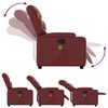 vidaXL Fauteuil inclinable de massage Rouge bordeaux Similicuir