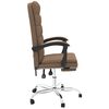 vidaXL Fauteuil inclinable de bureau Marron Tissu