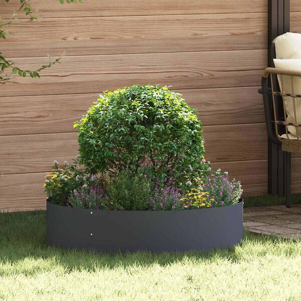 vidaXL Cache-pot de jardin 5 pcs Anthracite 80 x 80 x 20 cm