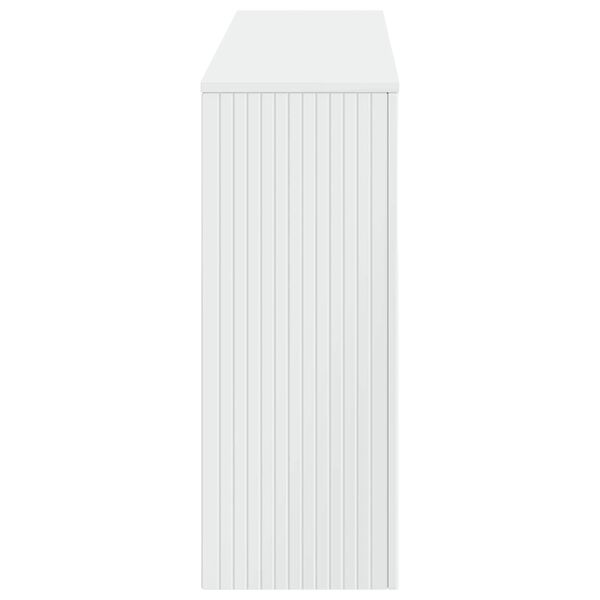 vidaXL Table console Blanc Brillant 155 x 29 x 74 cm Bois d&rsquo;ing&eacute;nierie