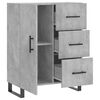 vidaXL Buffet gris b&eacute;ton 69,5x34x90 cm bois d'ing&eacute;nierie