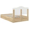 vidaXL Lit de Rangement Ch&ecirc;ne Sonoma 120 x 200 cm Bois d'ing&eacute;nierie