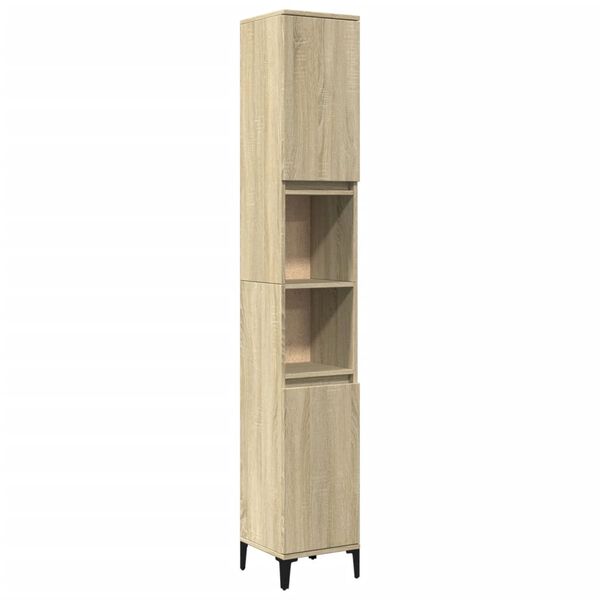 vidaXL Armoire salle de bain ch&ecirc;ne sonoma 30x30x190 cm