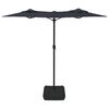 vidaXL Parasol de jardin &agrave; double t&ecirc;te noir 316x145 cm