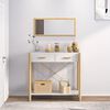vidaXL Table console Blanc 82x38x75 cm Bois d'ing&eacute;nierie
