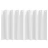 vidaXL Rideaux occultants avec anneaux 2 pc Blanc pur 140 x 140 cm