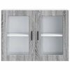 vidaXL Armoire murale de cuisine avec porte en verre Porto sonoma gris