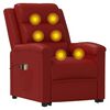 vidaXL Fauteuil de massage Rouge bordeaux Similicuir