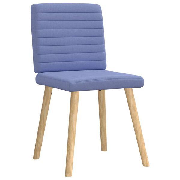 vidaXL Chaises &agrave; manger lot de 4 bleu jean tissu