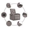 vidaXL Fauteuil inclinable &eacute;lectrique Taupe Tissu