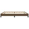 vidaXL Cadre de lit sans matelas marron foncé 200x200 cm tissu