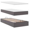 vidaXL Lit ottoman avec matelas gris 80x200 cm similicuir