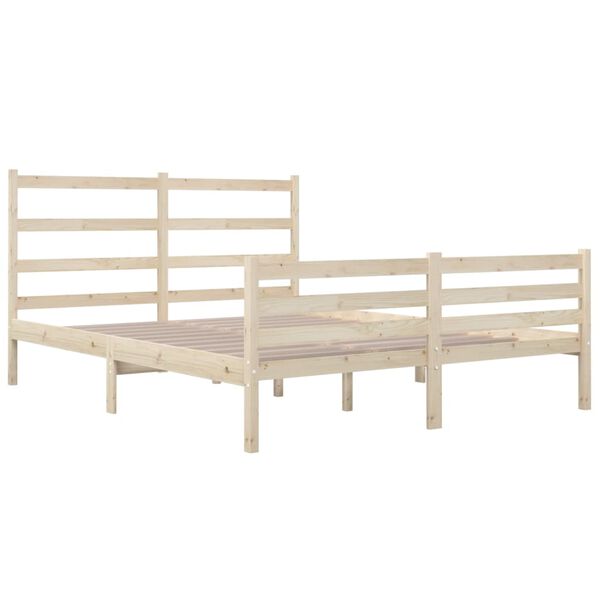 vidaXL Cadre de lit sans matelas bois massif