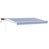 vidaXL Store r&eacute;tractable manuel avec LEDs Bleu et Blanc 3,5 x 2 m