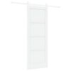 vidaXL Porte coulissante 78 x 202 cm Bois d'ing&eacute;nierie Blanc
