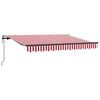 vidaXL Auvent r&eacute;tractable Rouge 250 x 200 cm tissu