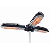 Sunred Chauffage pour parasol 2000 W Halog&egrave;ne Noir et argent&eacute; PH10