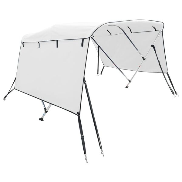 vidaXL Toit bimini à 3 arceaux parois latérales 183x(185-198)x137 cm