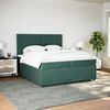 vidaXL Sommier à lattes de lit et matelas Vert foncé 200x200cm Velours