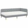 vidaXL Cadre de lit d'angle Gris clair 100 x 200 cm tissu