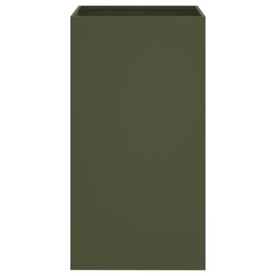 vidaXL Jardinière vert olive 42x38x75 cm acier laminé à froid