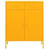 vidaXL Armoire de rangement Jaune moutarde 80x35x101,5 cm Acier
