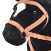 vidaXL Jouet en peluche Cheval Noir