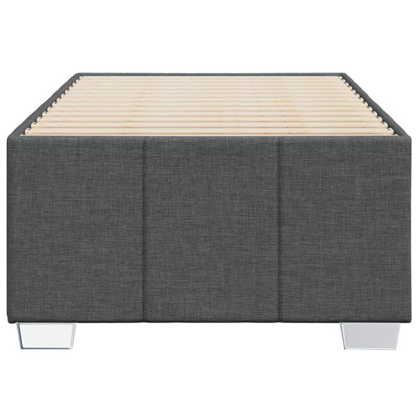 vidaXL Cadre de lit sans matelas gris fonc&eacute; 90x200 cm tissu