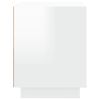 vidaXL Tables de chevet 2pcs blanc brillant 44x35x45cm bois ing&eacute;nierie